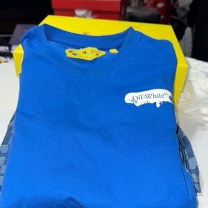 Off-White Blue Short Sleeve Tee